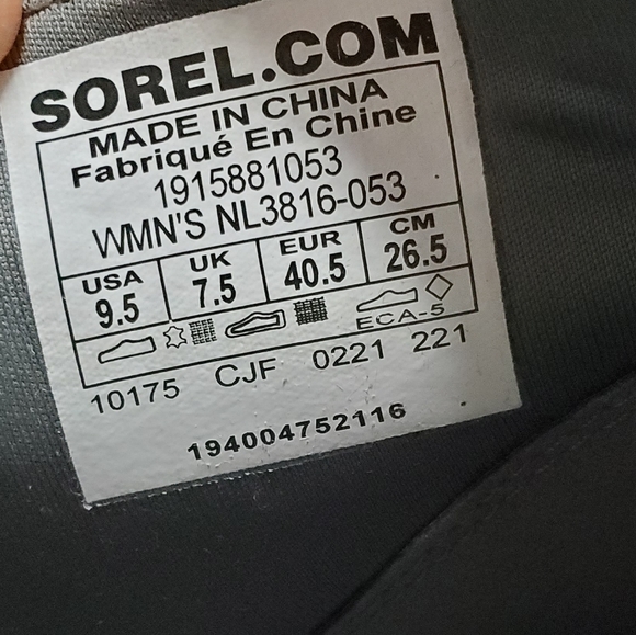 New SOREL Evie Wedge Gray Leather Ankle Boots - Picture 8 of 8